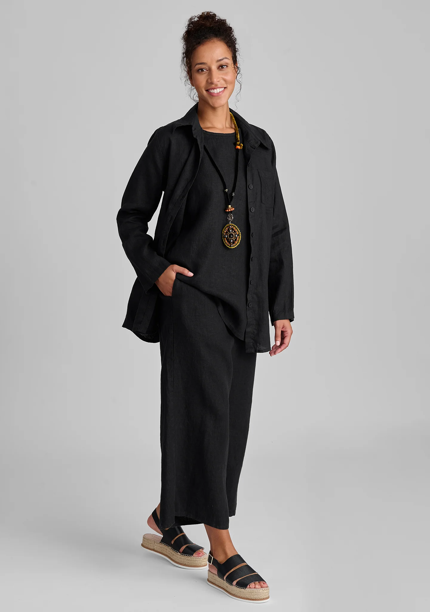 Bias Back Shirt - Linen Shirt - FINAL SALE - Image 3