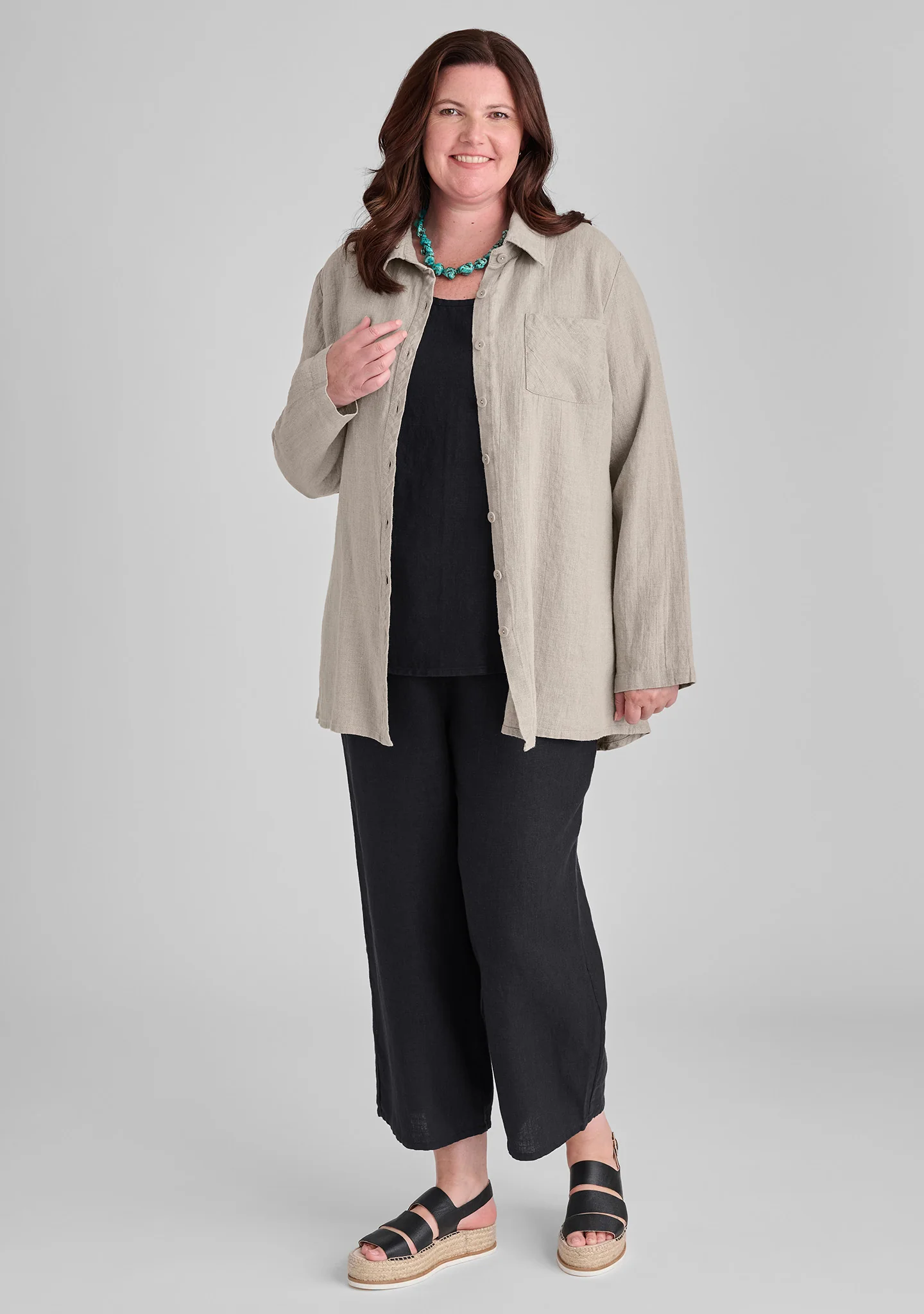 Bias Back Shirt - Linen Shirt - FINAL SALE - Image 4