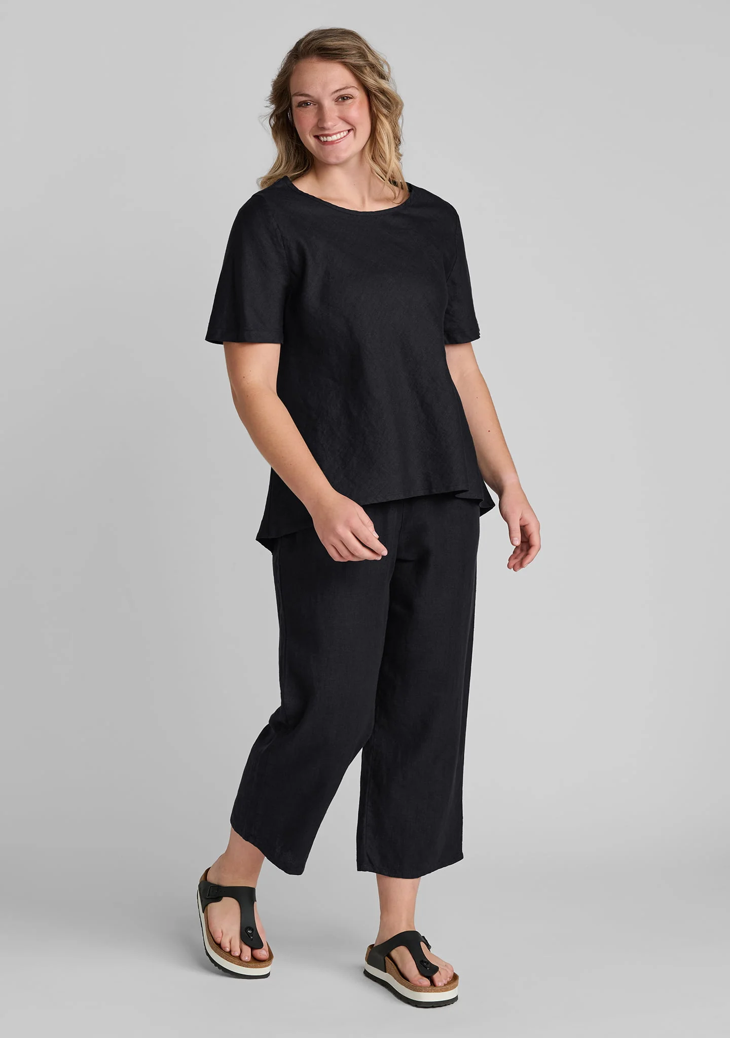 Bias Tee - Linen T Shirt - Image 6