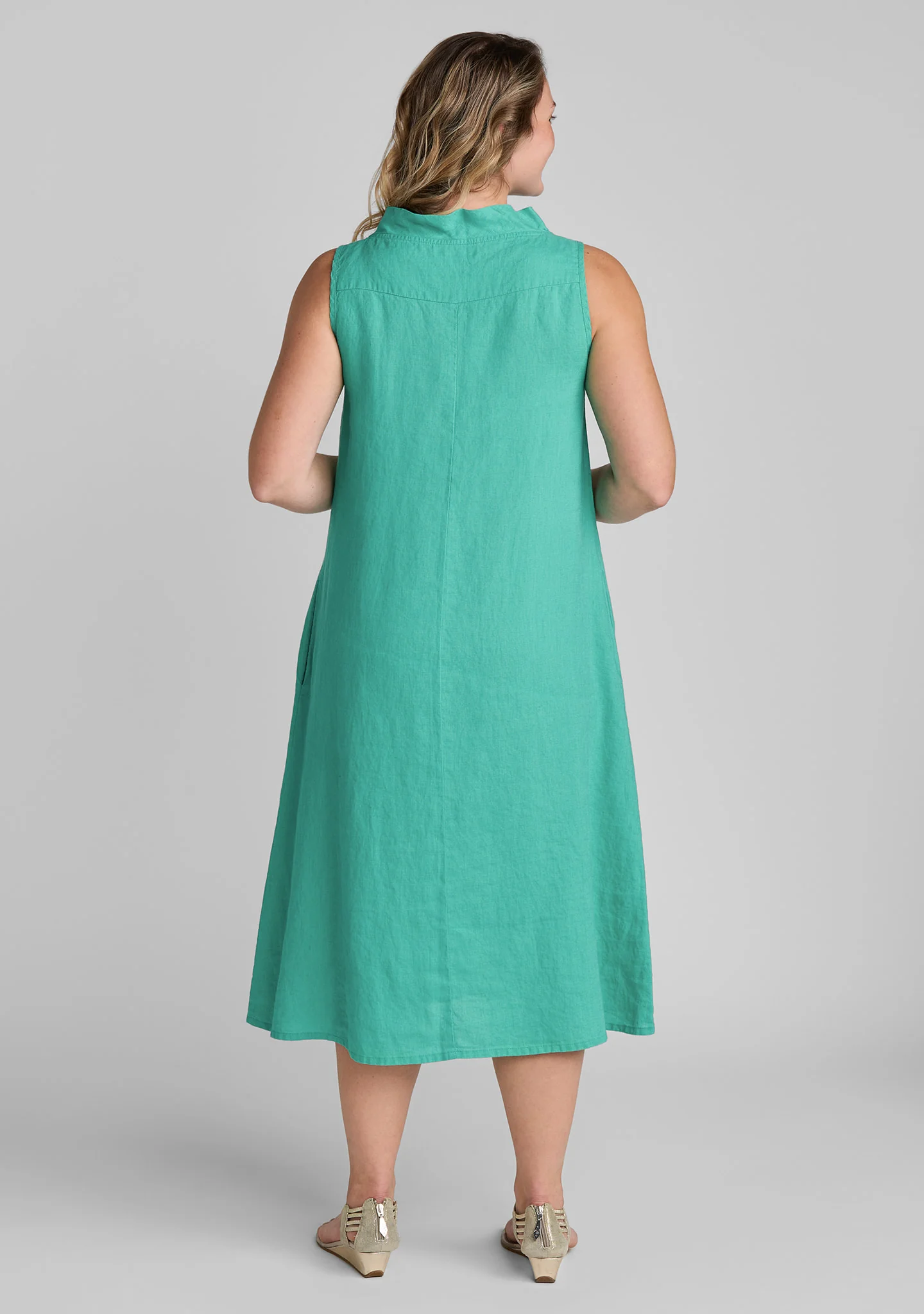 Brooke Dress - Sleeveless Linen Dress - Image 9