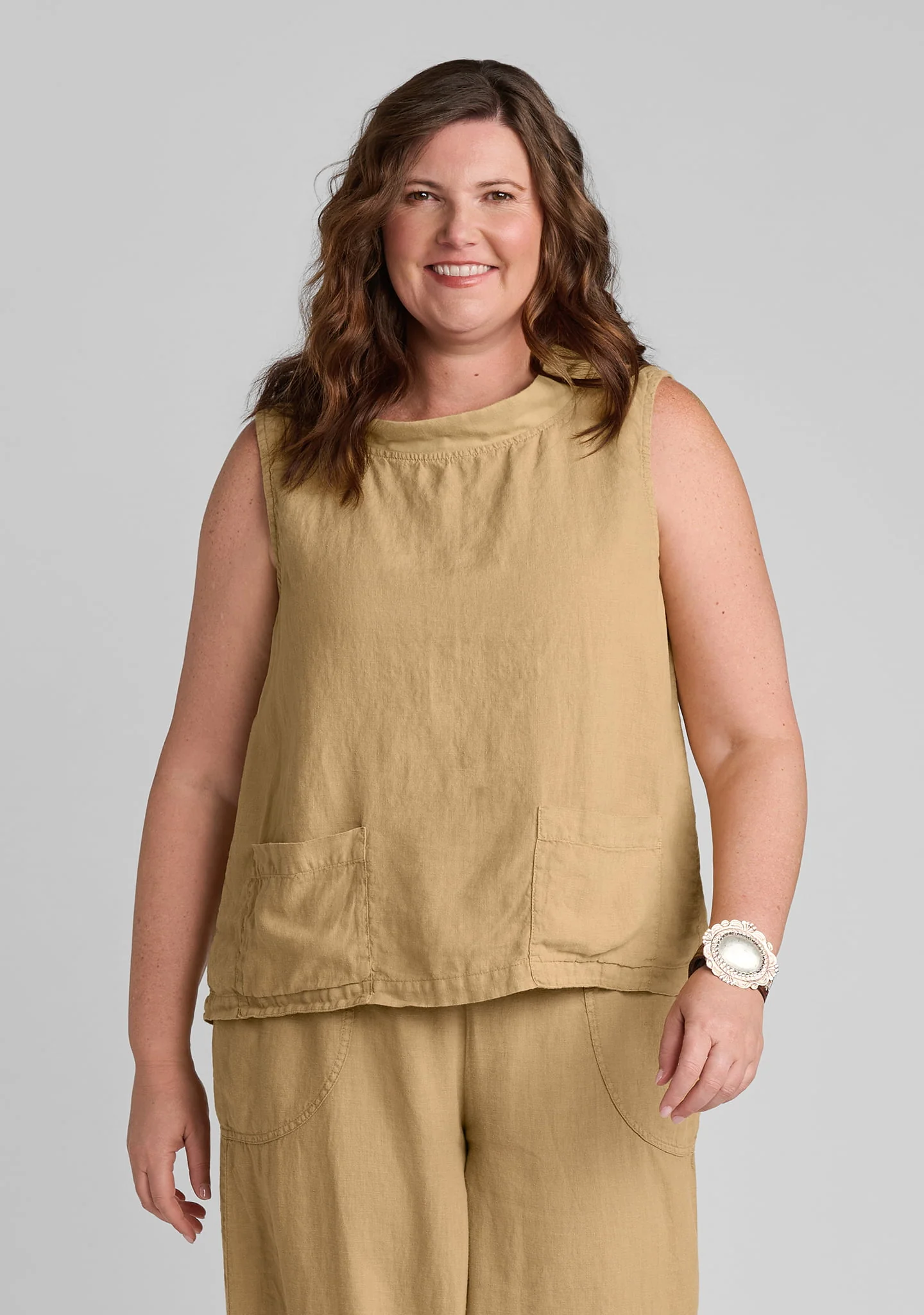 Chelsea Top - Linen Tank Top - Image 3