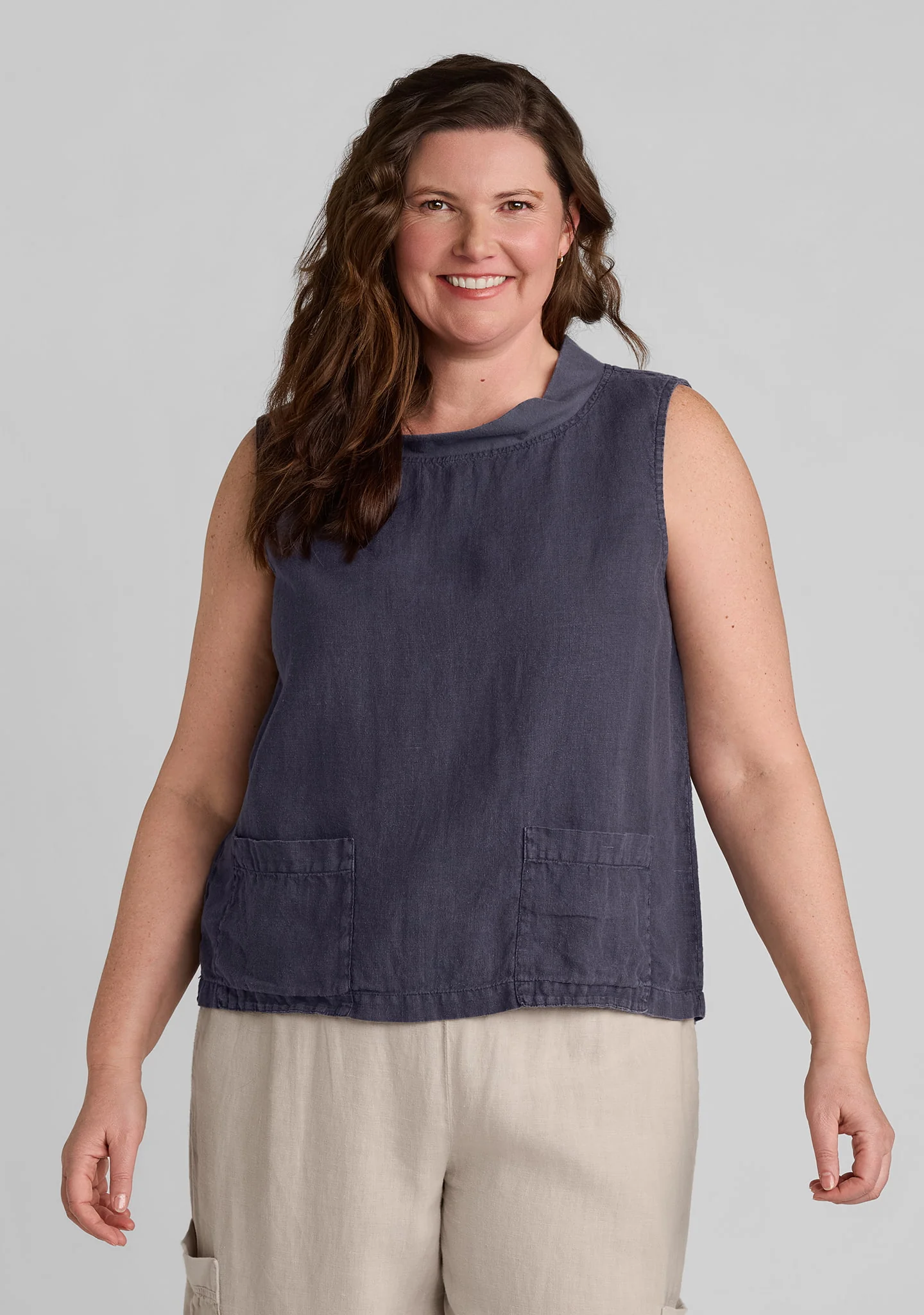 Chelsea Top - Linen Tank Top - Image 4