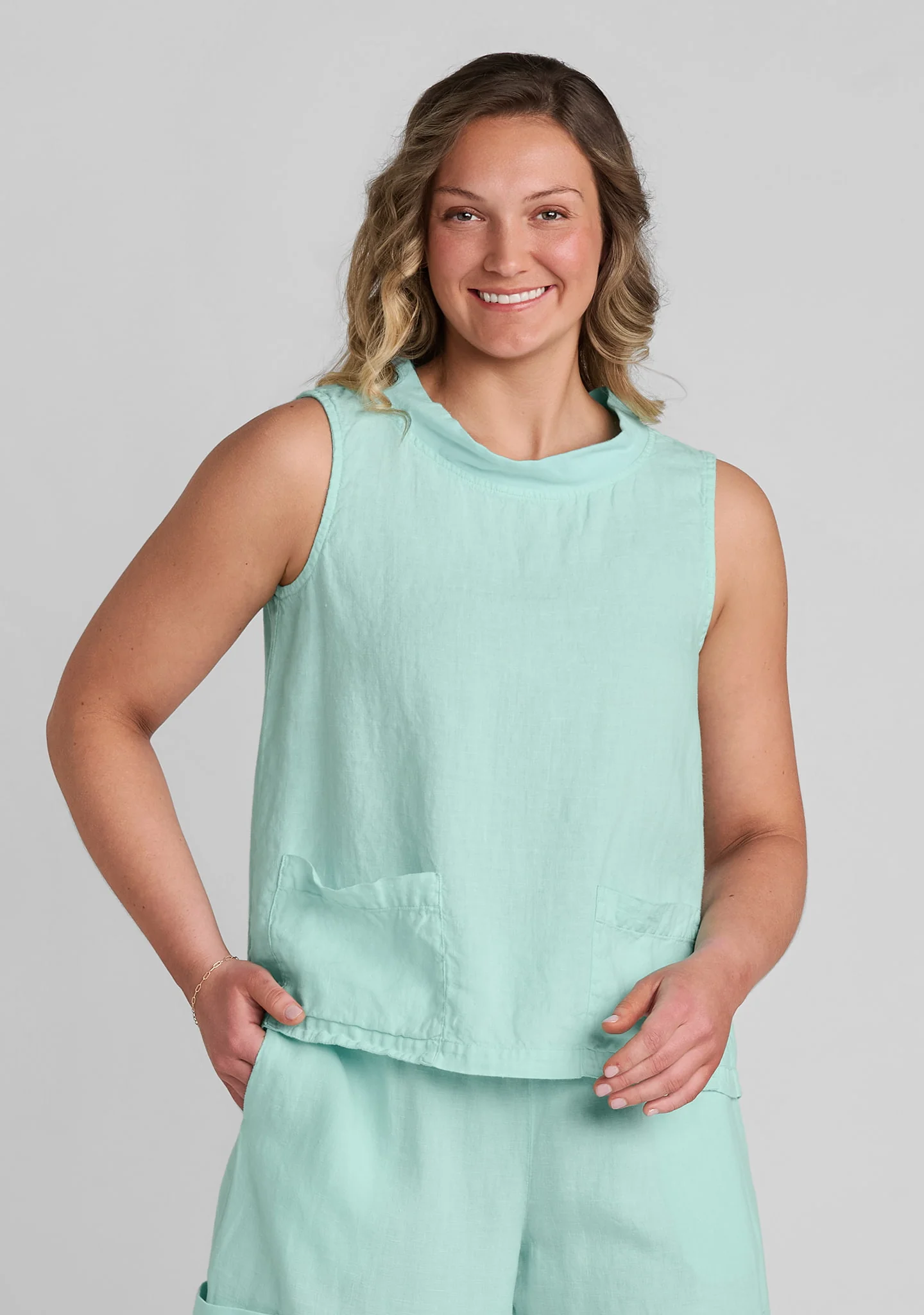 Chelsea Top - Linen Tank Top - Image 5