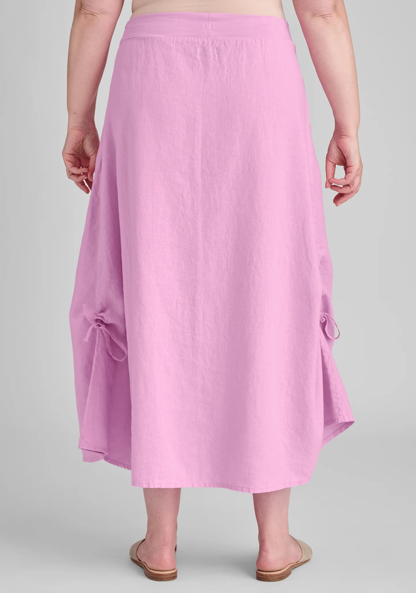 Cinched Skirt - Linen Maxi Skirt - FINAL SALE - Image 10