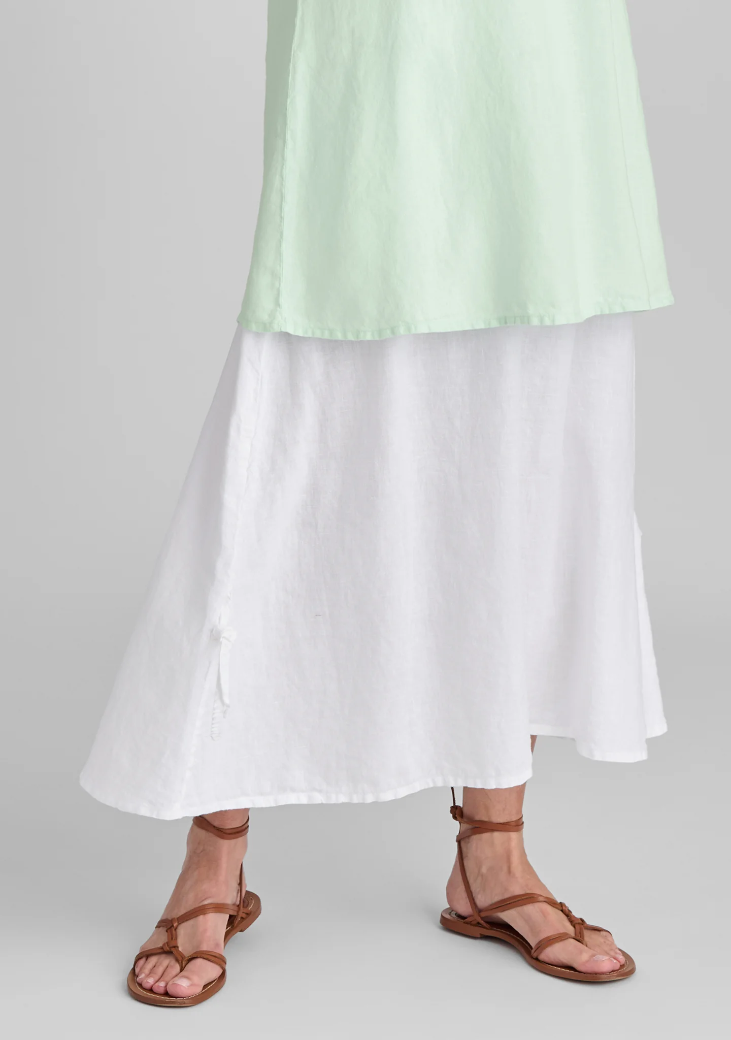 Cinched Skirt - Linen Maxi Skirt - FINAL SALE - Image 5