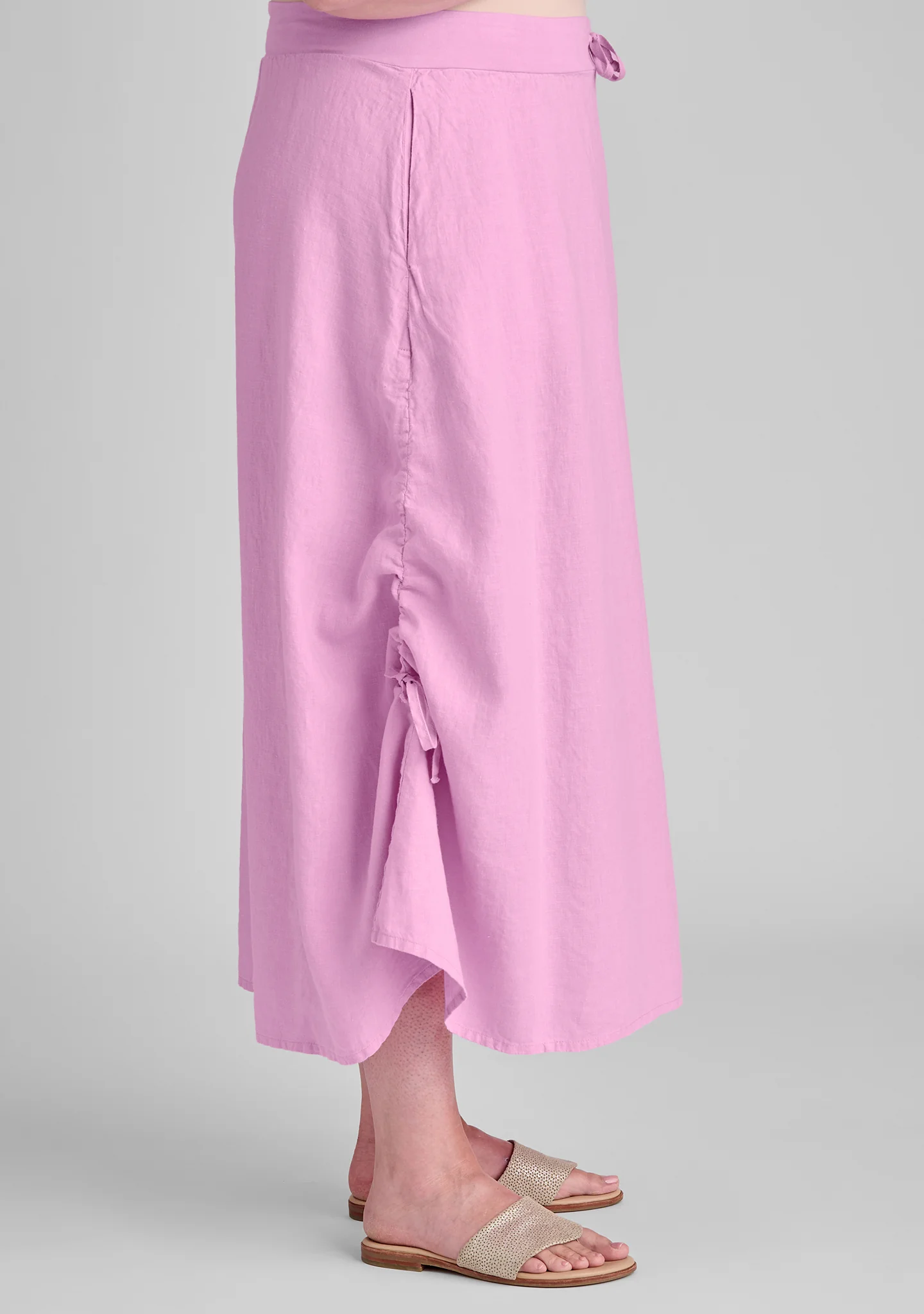 Cinched Skirt - Linen Maxi Skirt - FINAL SALE - Image 6