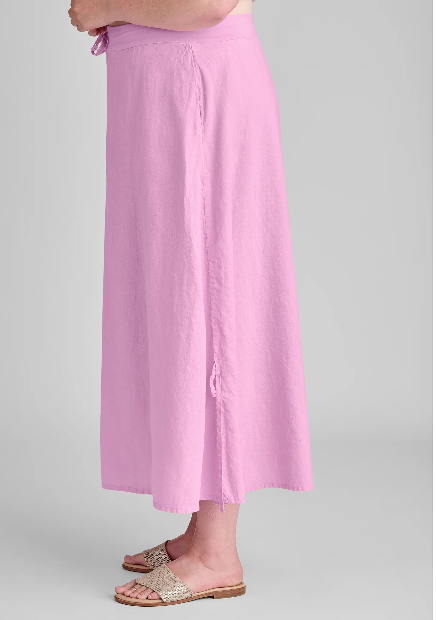 Cinched Skirt - Linen Maxi Skirt - FINAL SALE - Image 8