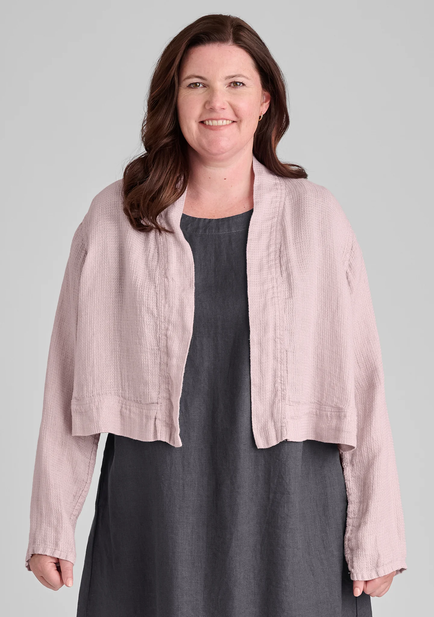 Cropped Cardigan - Linen Cardigan - FINAL SALE - Image 8
