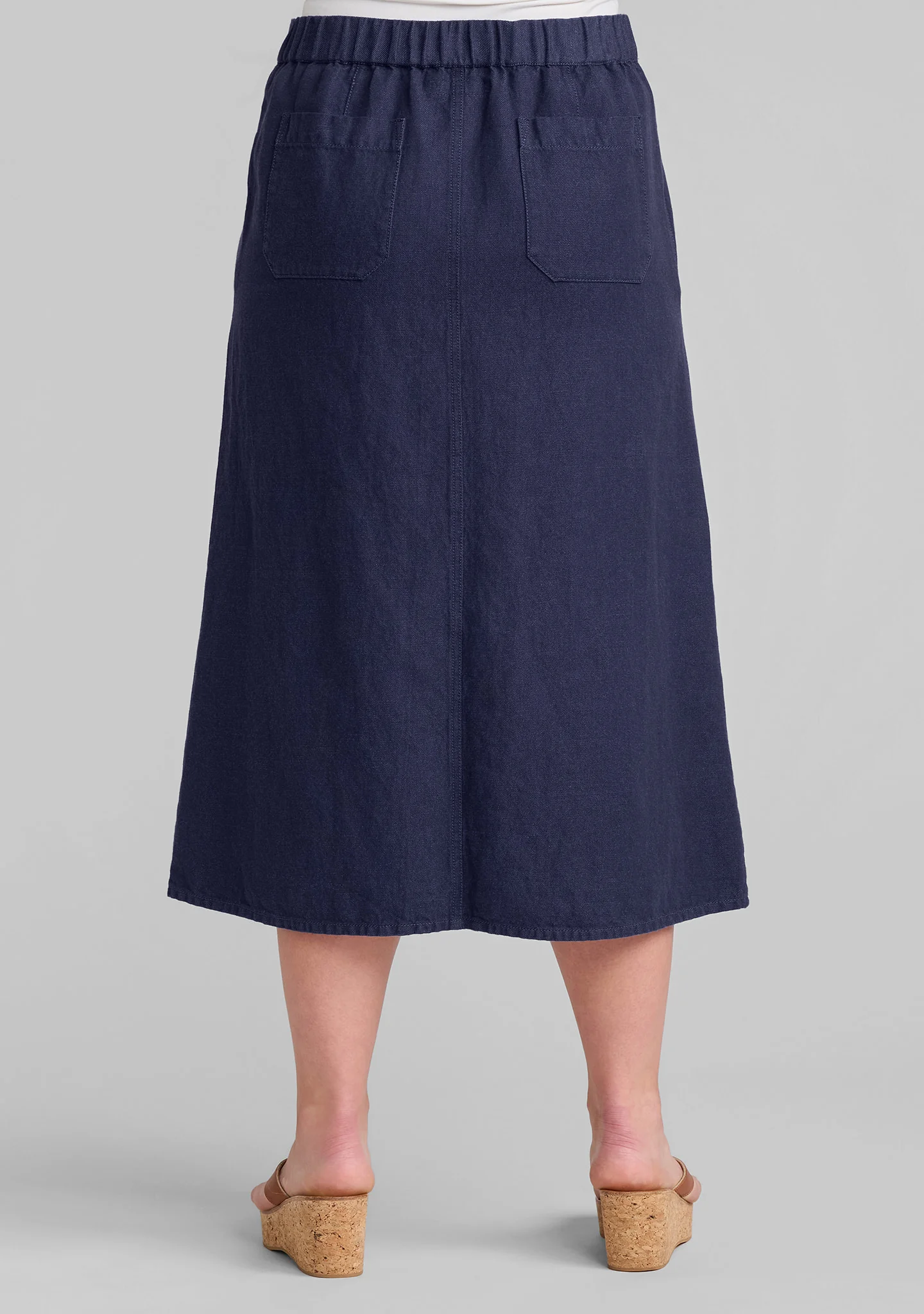 Denim Skirt - Linen/Cotton Blend - FINAL SALE - Image 3