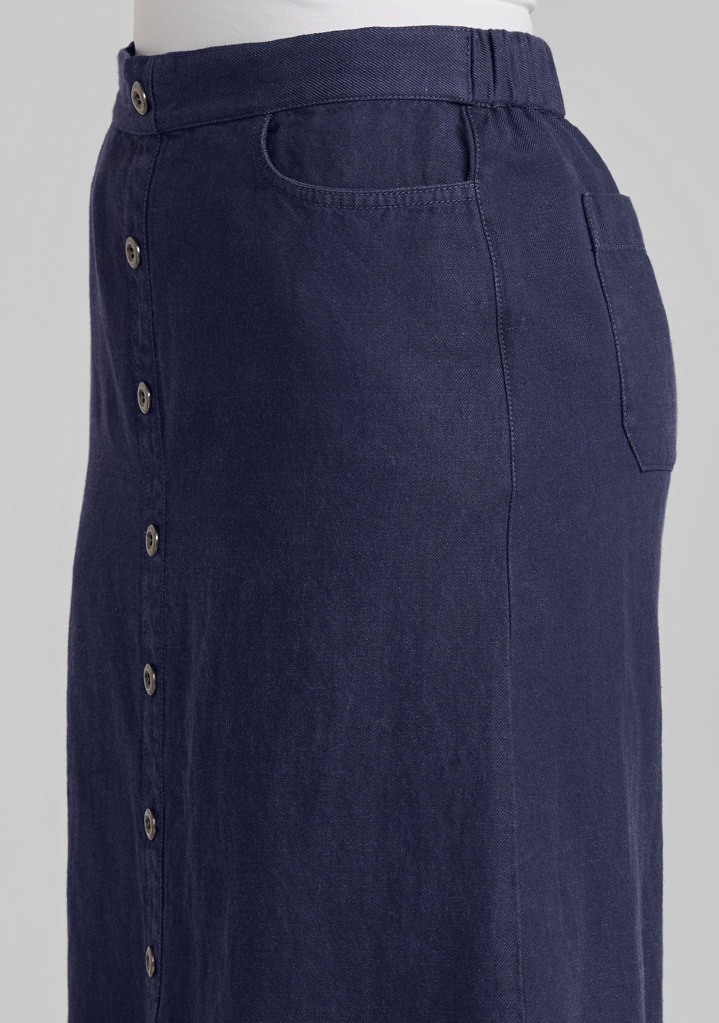 Denim Skirt - Linen/Cotton Blend - FINAL SALE - Image 5