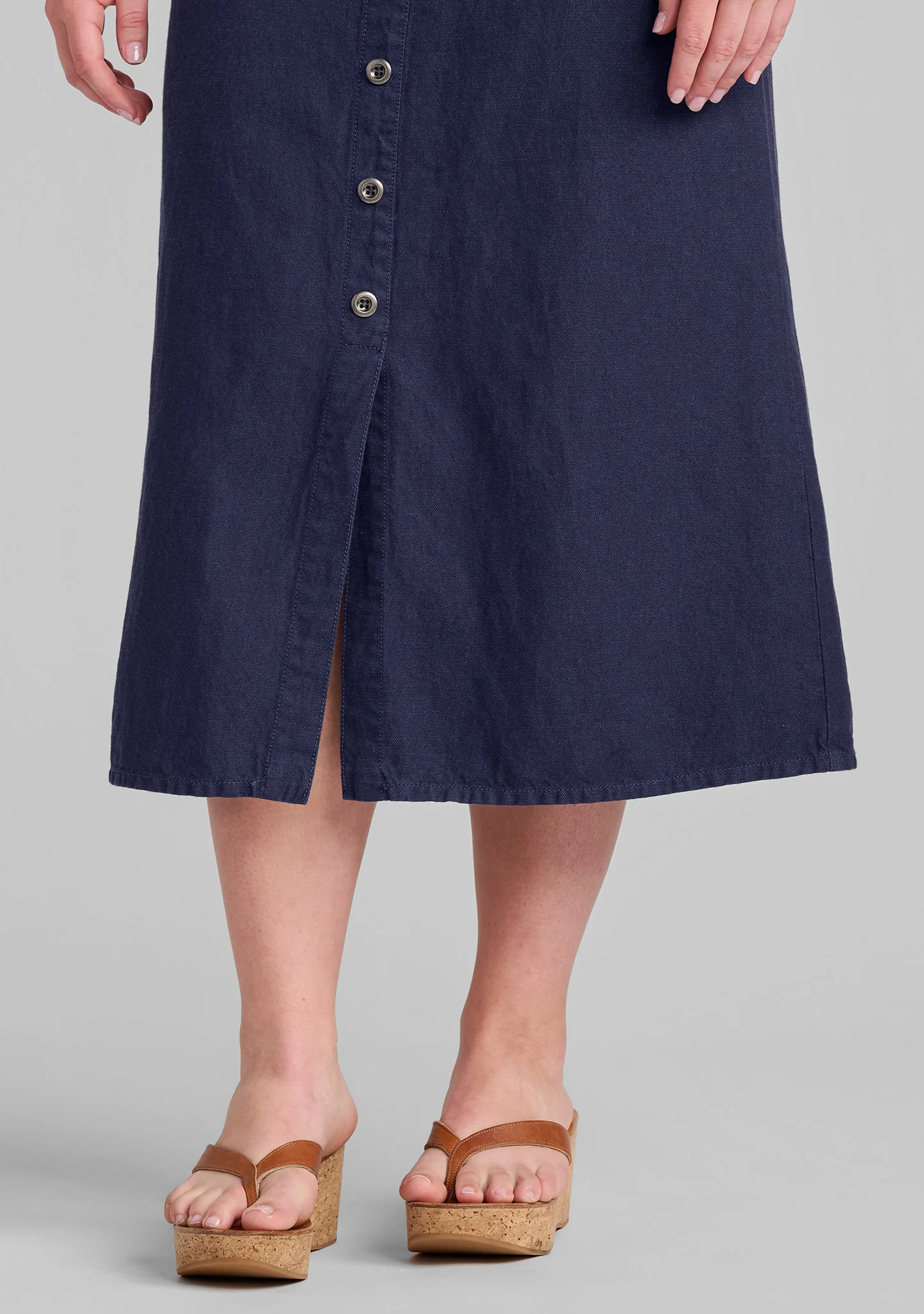 Denim Skirt - Linen/Cotton Blend - FINAL SALE - Image 6