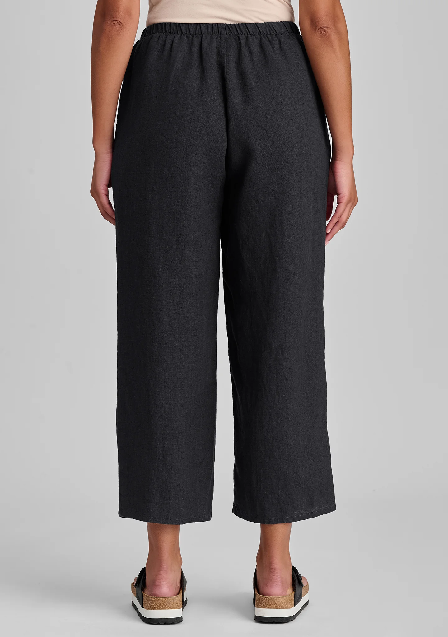 Floods - Linen Pants With Elastic Waist - Image 6