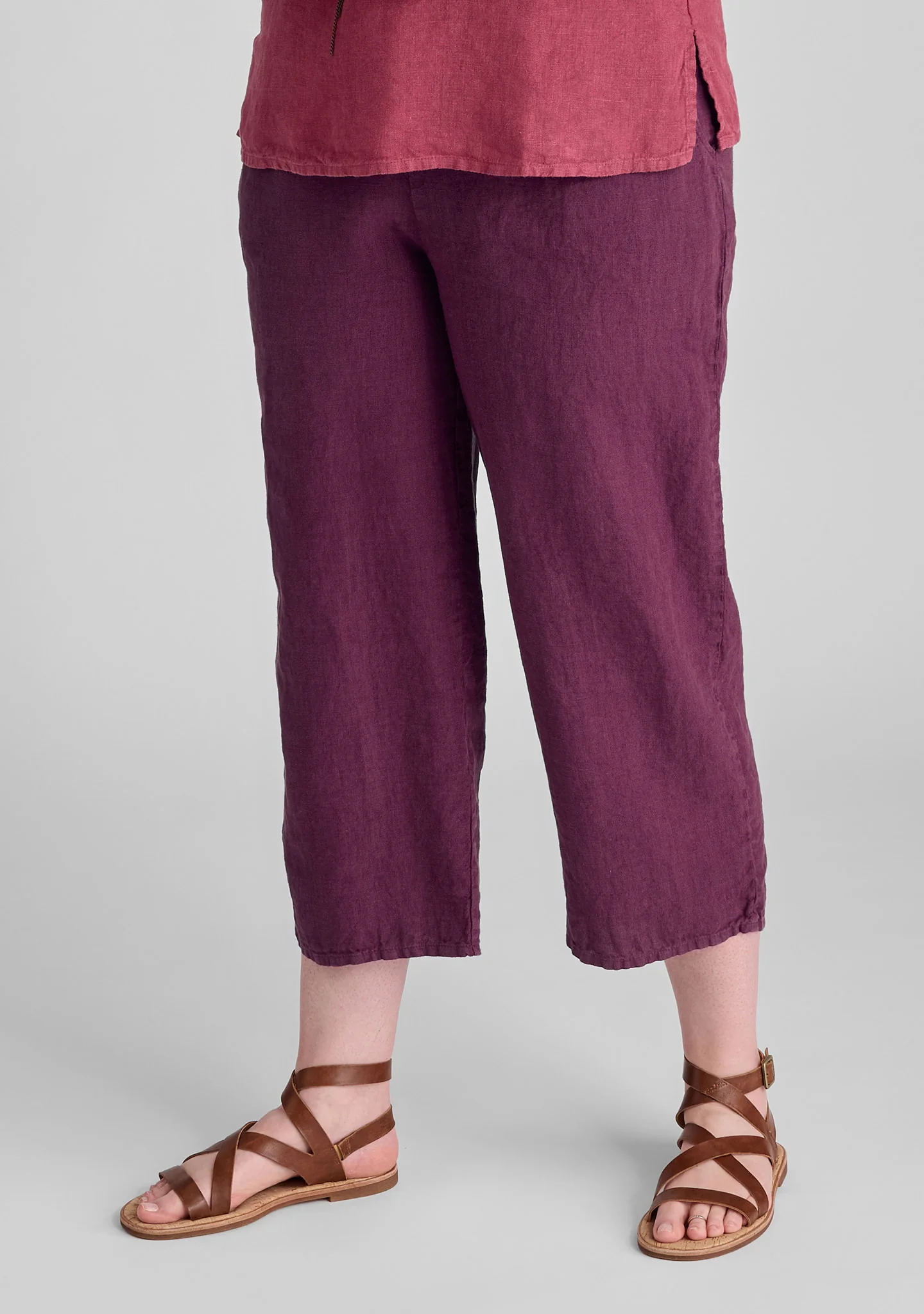 Floods - Linen Pants With Elastic Waist - FINAL SALE - Image 3