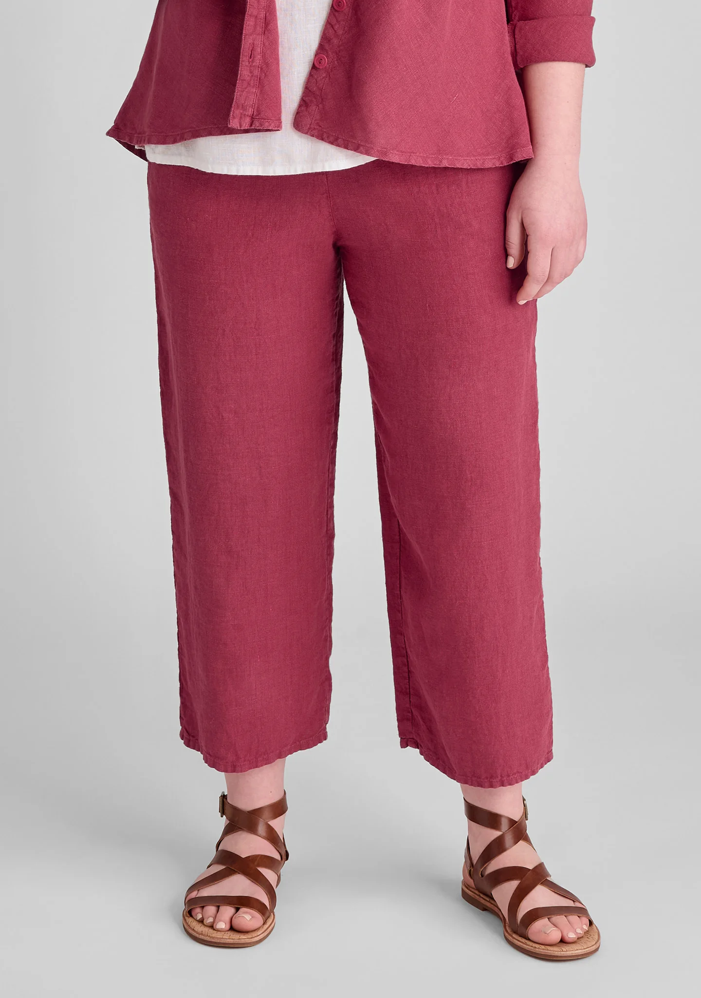 Floods - Linen Pants With Elastic Waist - FINAL SALE - Image 4