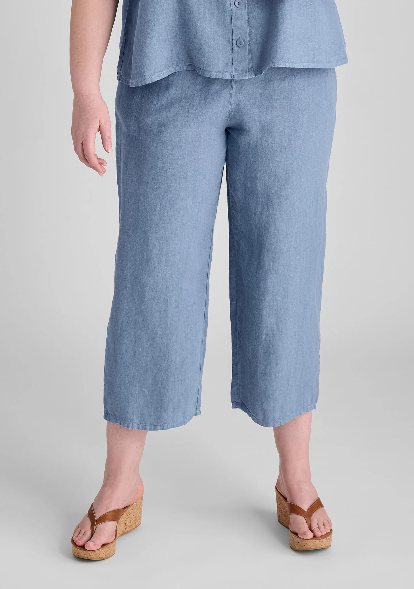 Floods - Linen Pants With Elastic Waist - FINAL SALE - Image 5