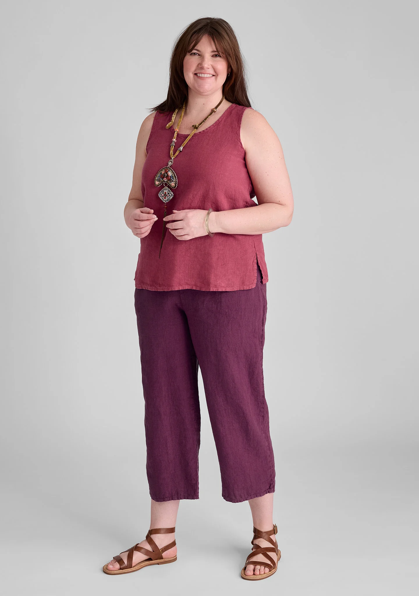 Floods - Linen Pants With Elastic Waist - FINAL SALE - Image 8
