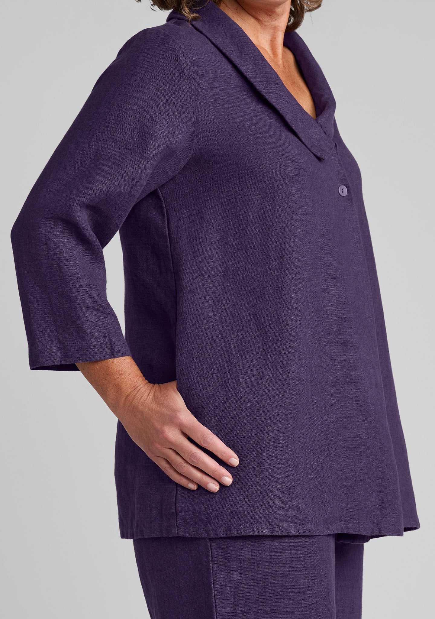 Folded Blouse - Linen Pullover - FINAL SALE - Image 7