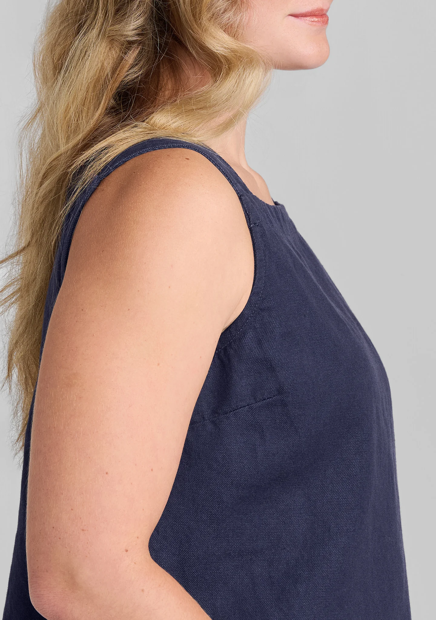 Harlow Tank - Linen/Cotton Denim - FINAL SALE - Image 4