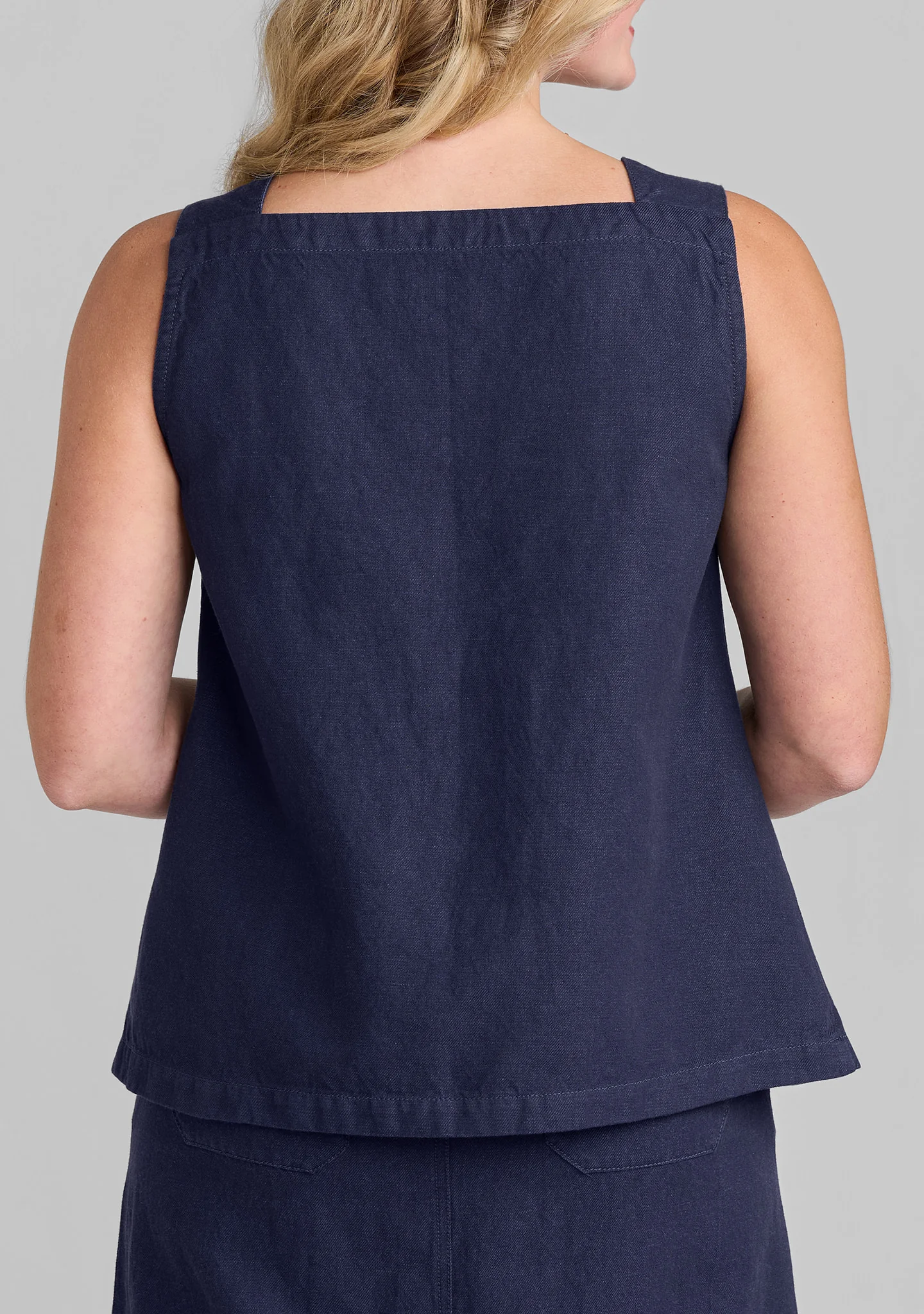 Harlow Tank - Linen/Cotton Denim - FINAL SALE - Image 5