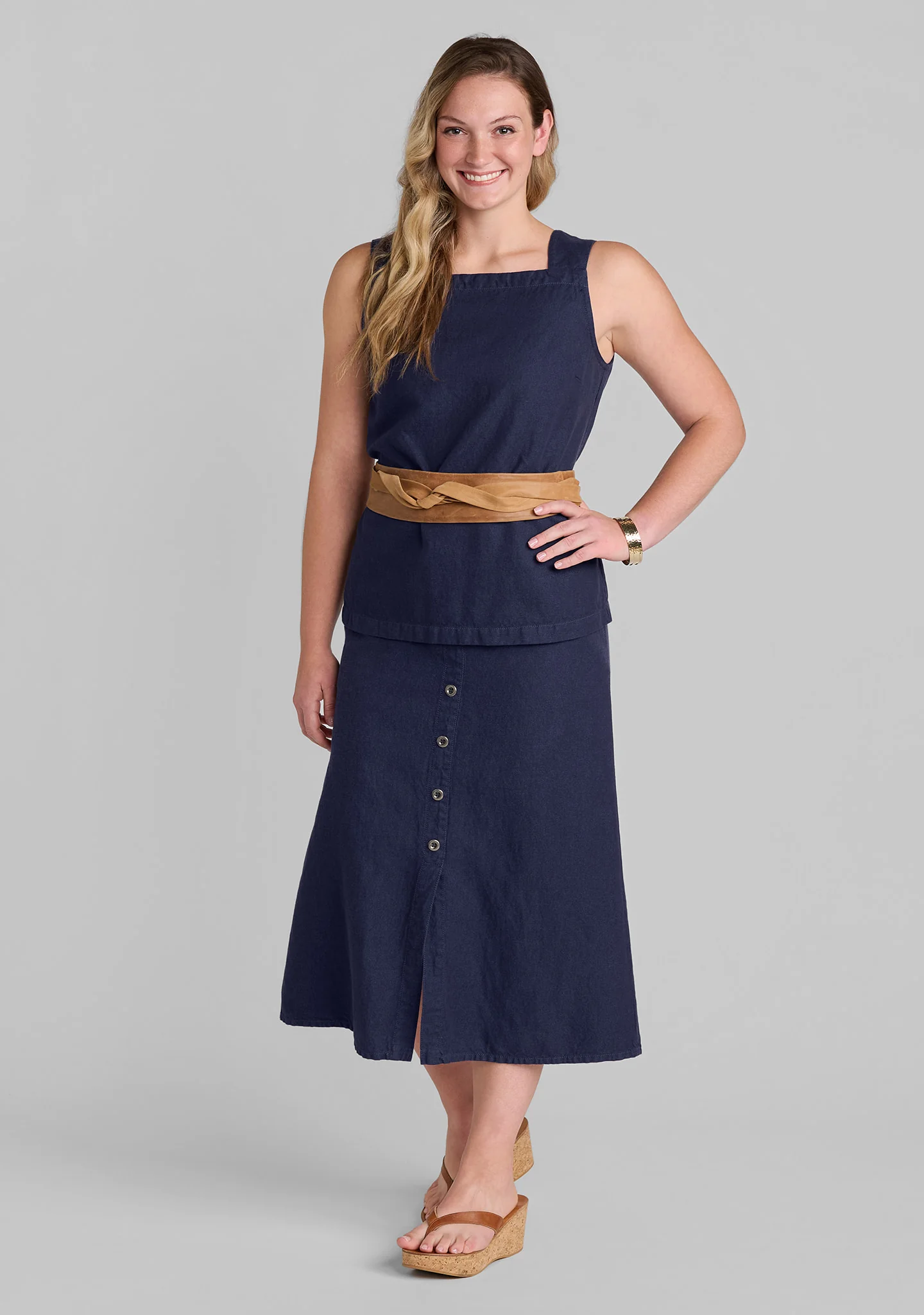 Harlow Tank - Linen/Cotton Denim - FINAL SALE - Image 6