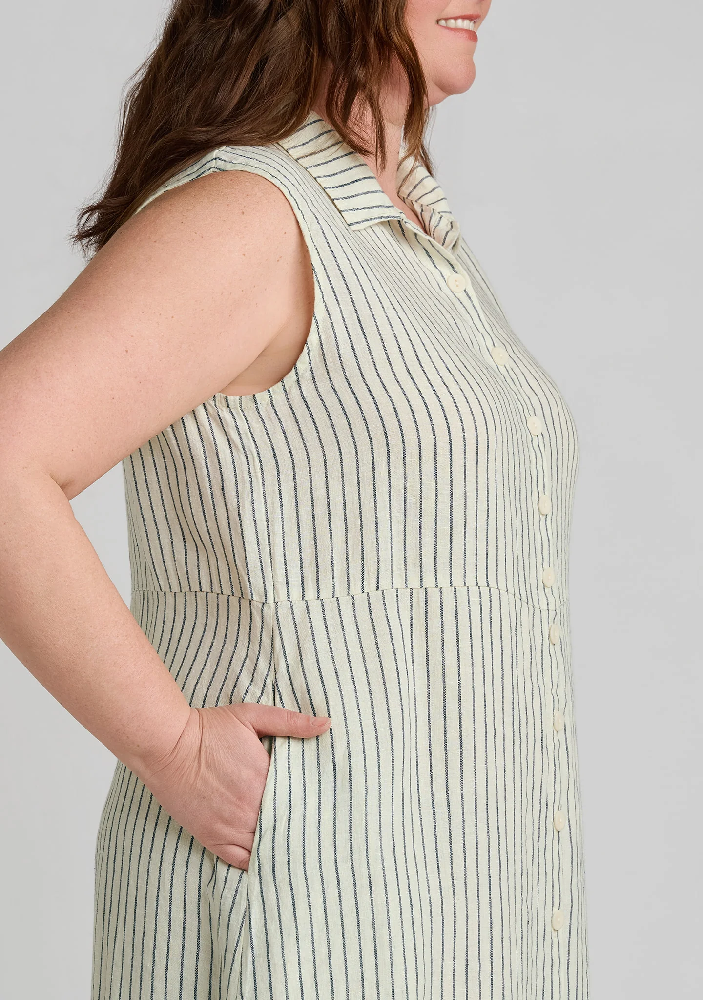 Marlowe Dress - Sleeveless Linen Maxi Dress - Image 6