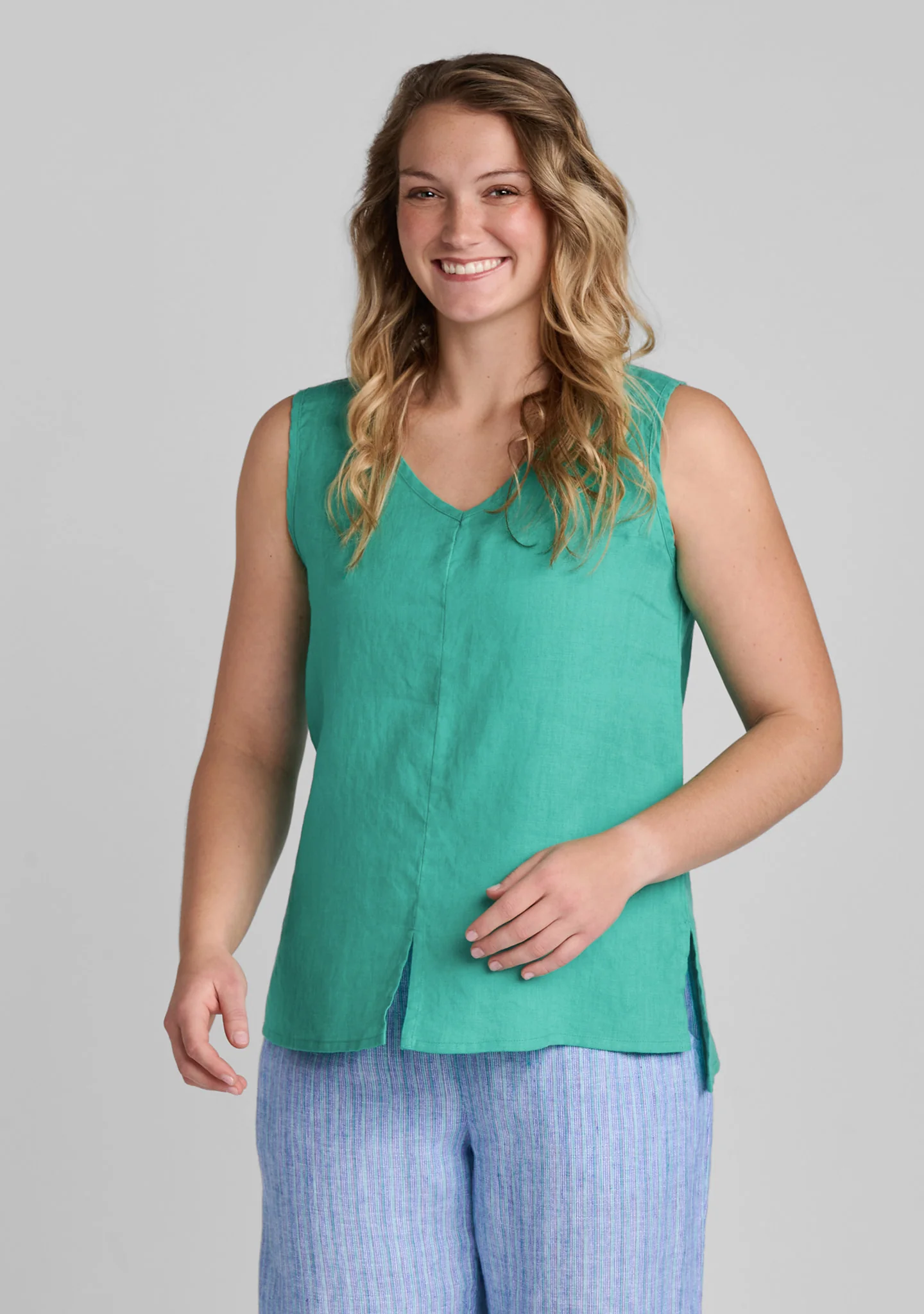 Open Tank - Linen Tank Top - Image 4