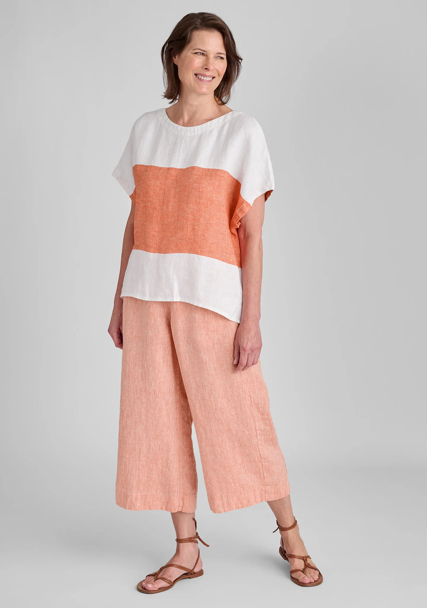 Panel Pant - Linen Pants With Elastic Waist - FINAL SALE - Image 5