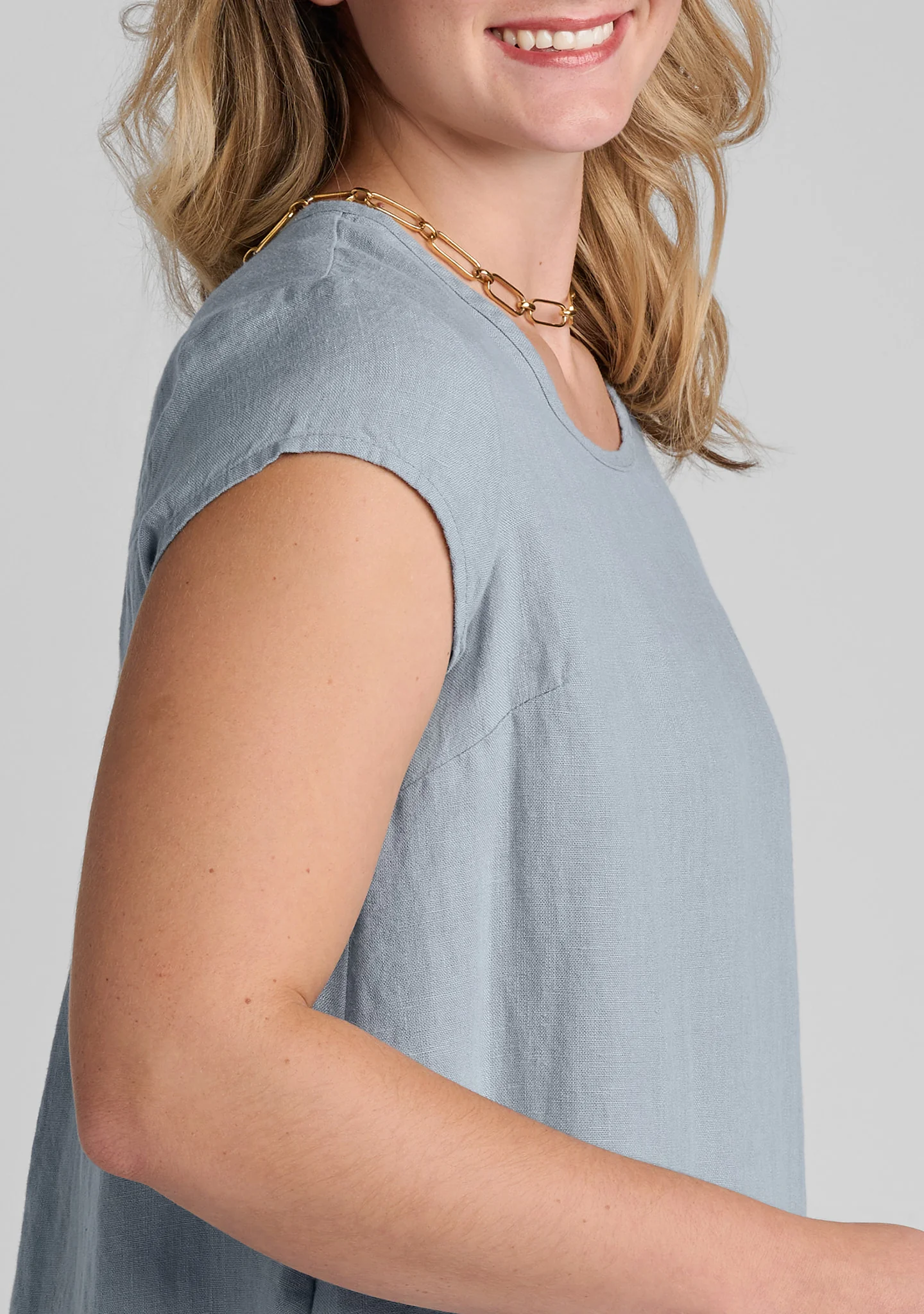 Pleat Back Dress - Linen Dress - Image 5