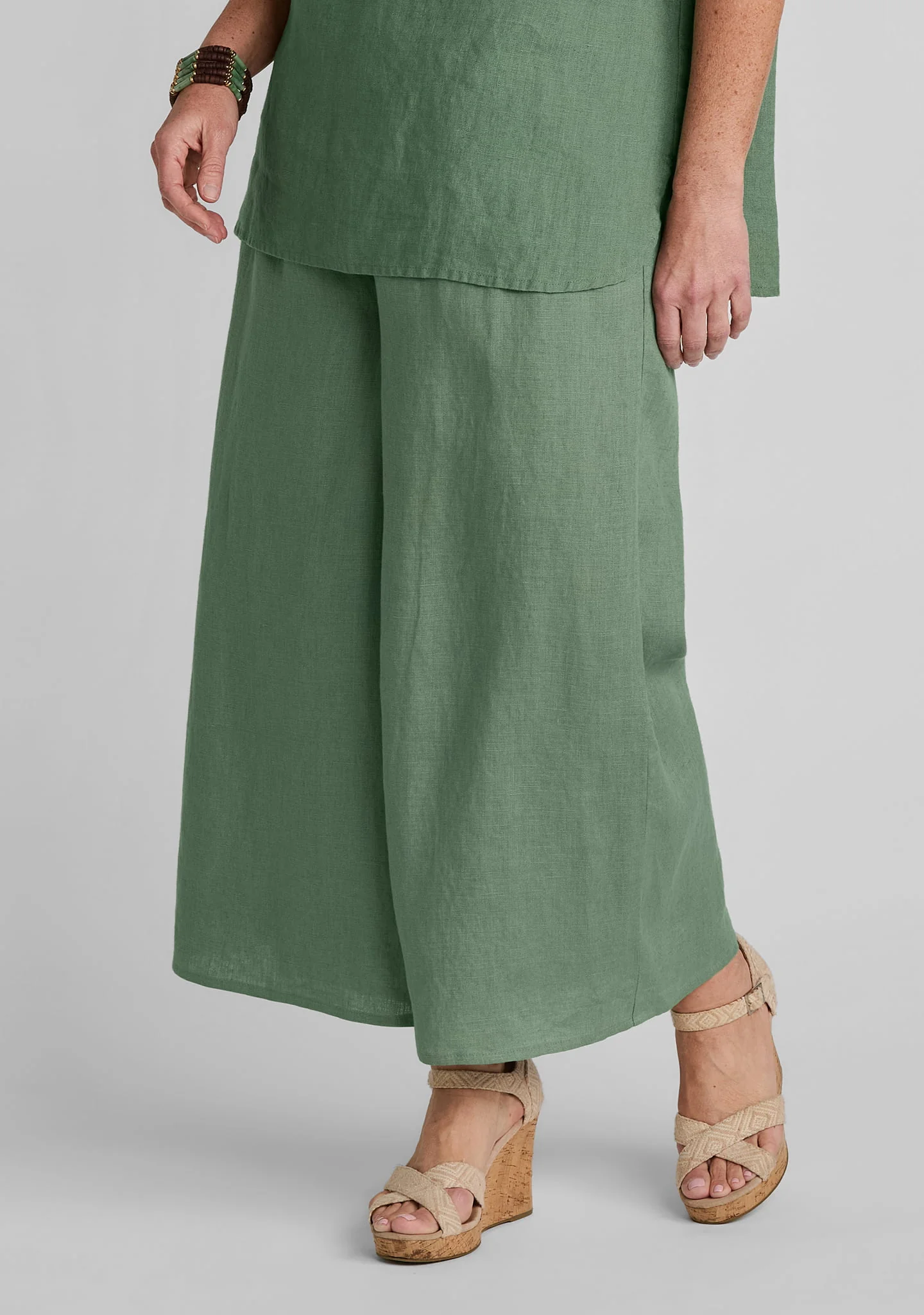 Pleat Pant - Wide Leg Linen Pant - Image 3