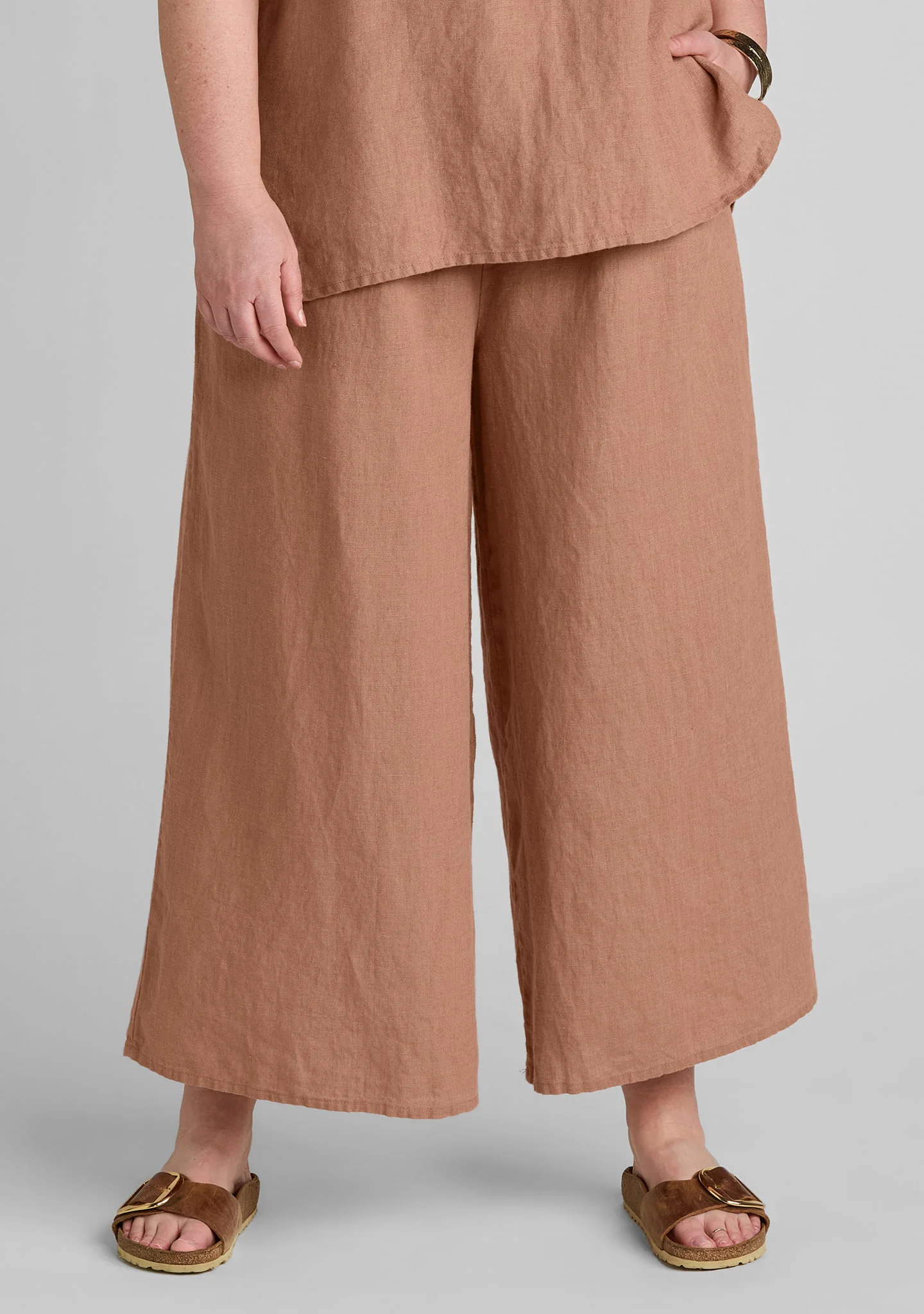Pleat Pant - Wide Leg Linen Pant - Image 4