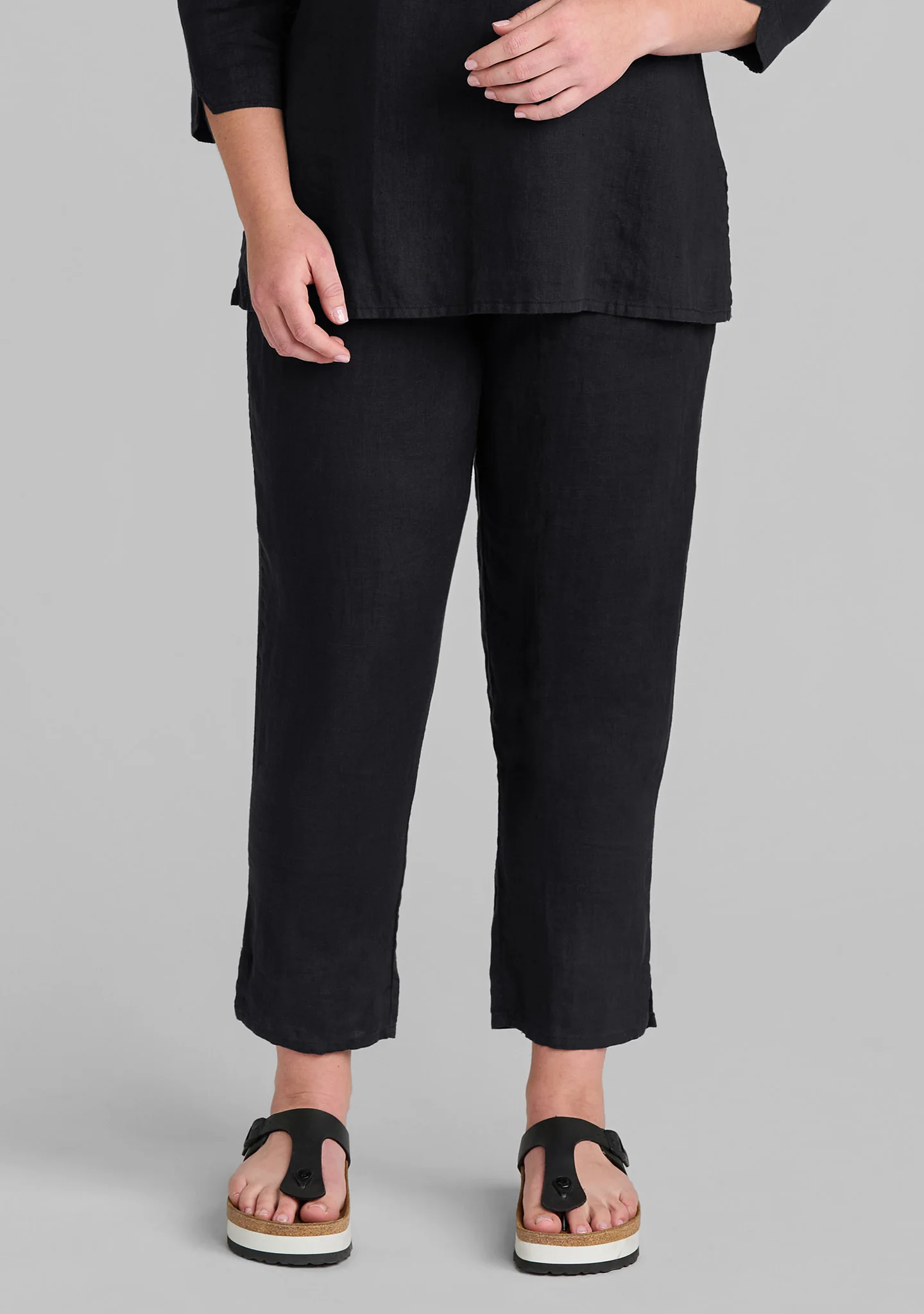 Pocketed Ankle Pant - Linen Pants - Image 9