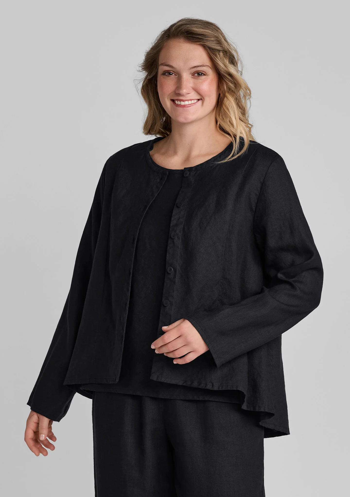 Rippling Jacket - Linen Cardigan - Image 4