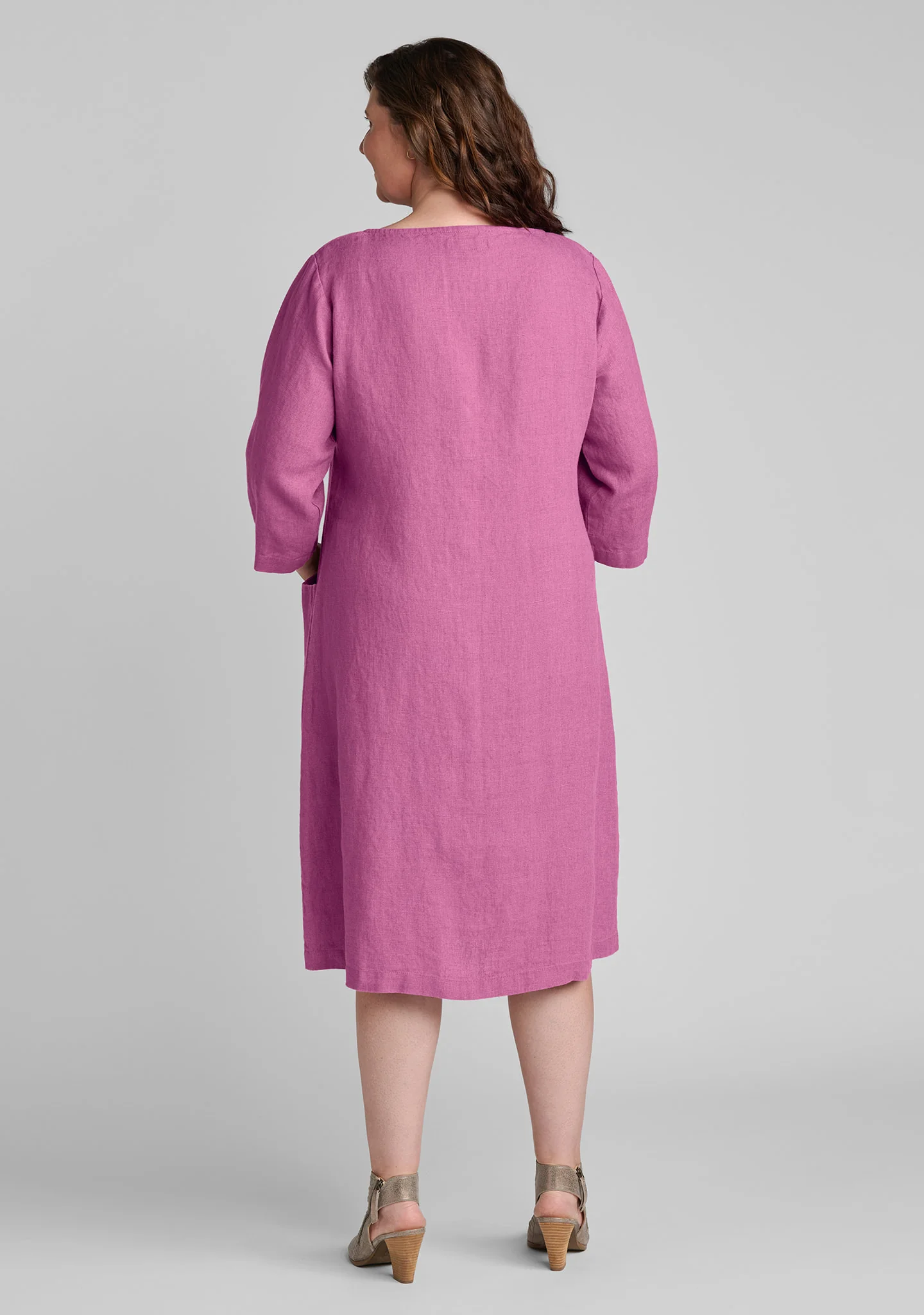 Slouch Pocket Dress - Linen Shift Dress - FINAL SALE - Image 6