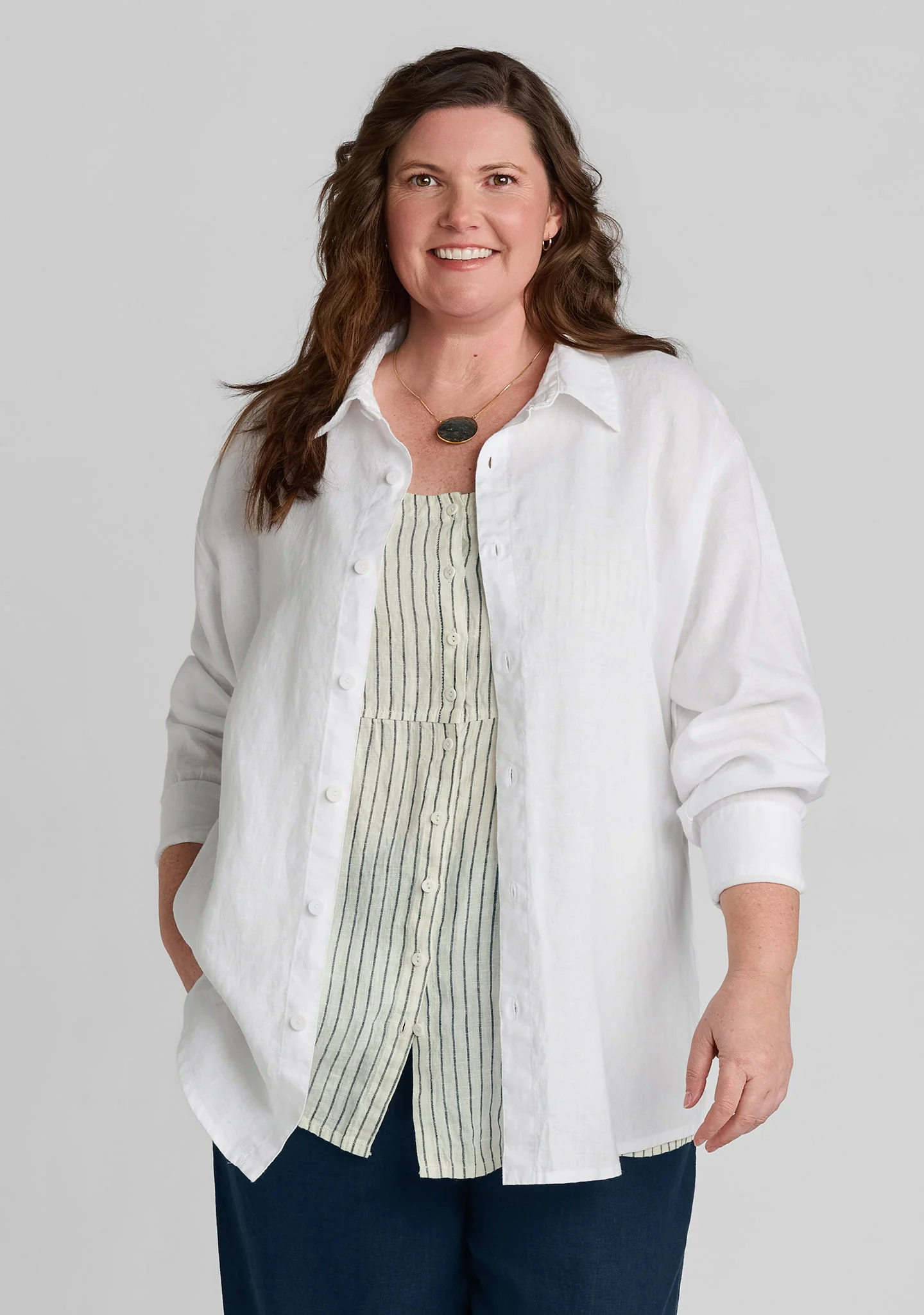 Summer Shirt - Linen Button Down Shirt - Image 4