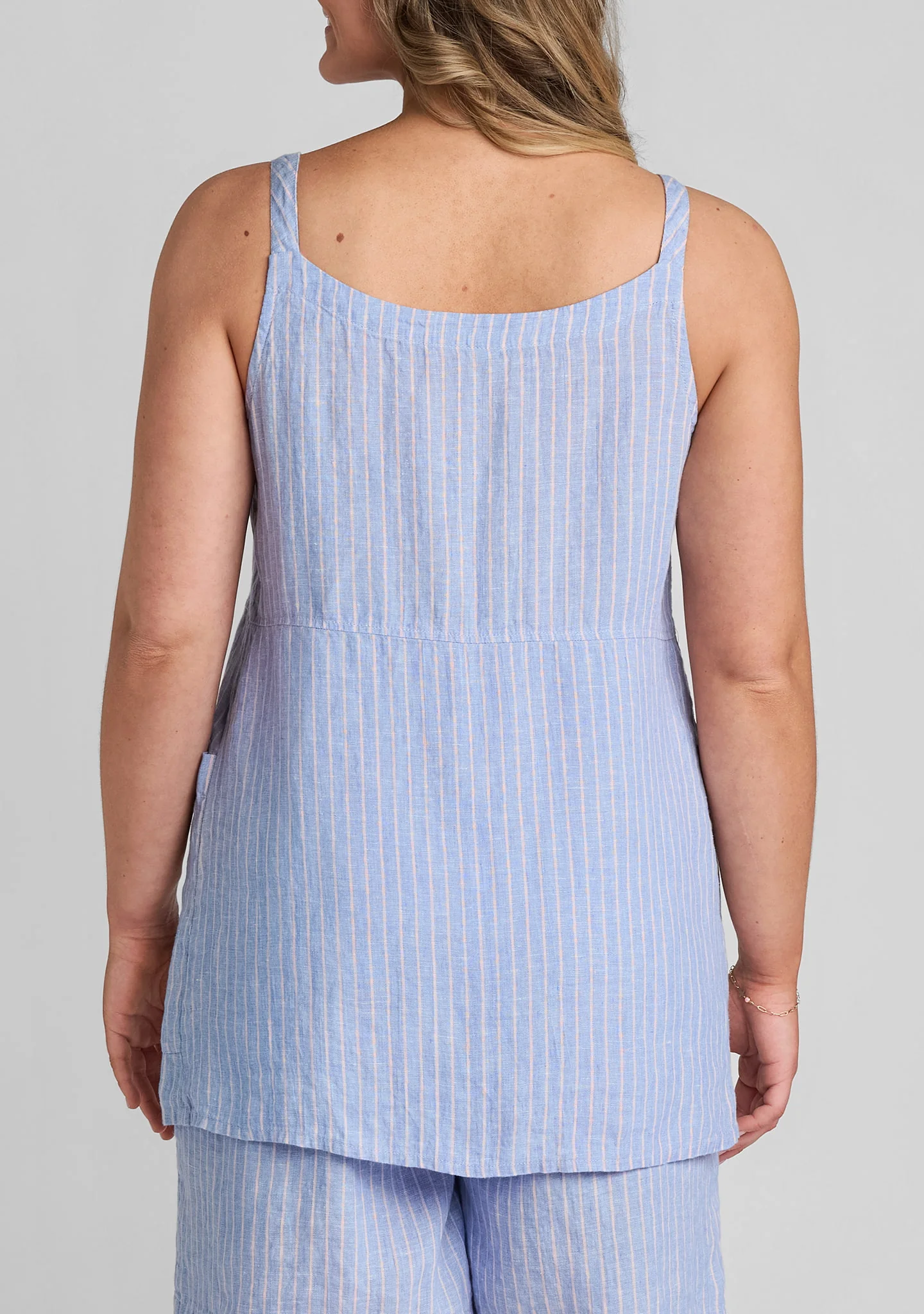 Sun Top - Sleeveless Linen Shirt - Image 8