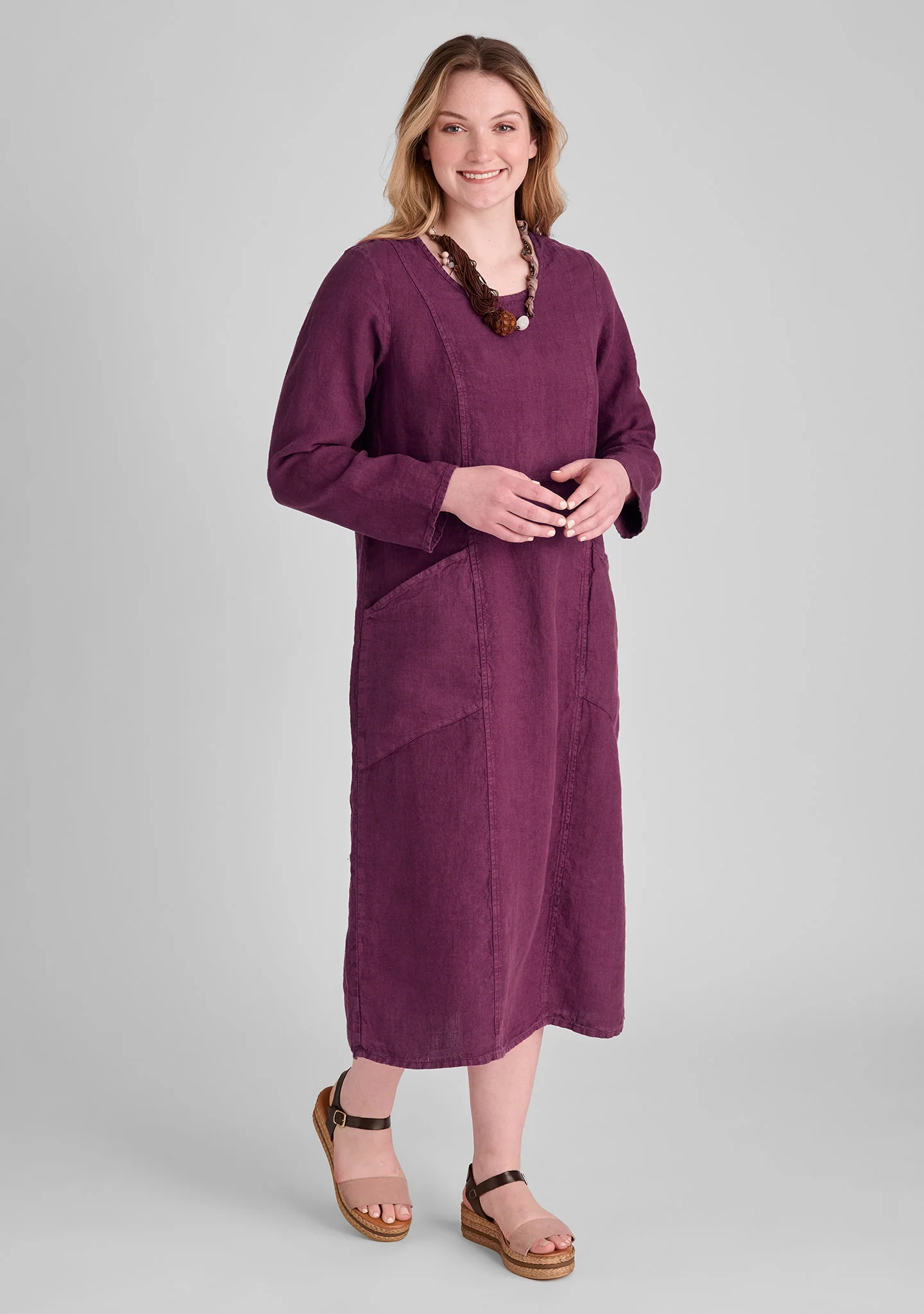 Vintage Dress - Linen Dress - FINAL SALE - Image 3